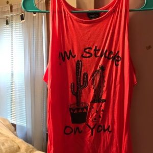 Coral Cactus Tank top